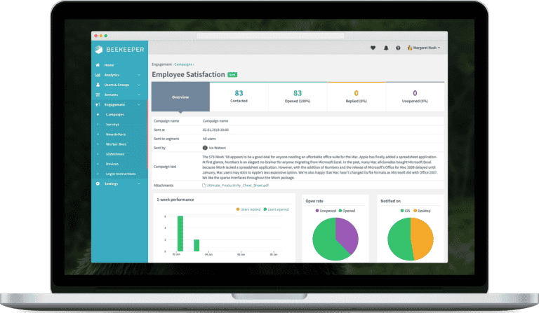 analyzing a campaign with Beekeeper